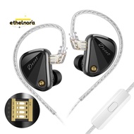 HIFI Gaming Music Wired Headphones Decet In-Ear Monitors Headphones with Mic 5 Dynamic Driver IEM 4 