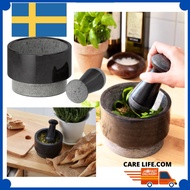 I-KEA (ADELSTEN) KITCHEN Pestle and mortar, marble black