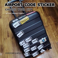 Sticker Travel Mode Airport Code Tag – BKK KUL SIN Design