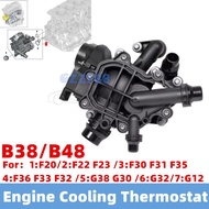 Engine Cooling Thermostat for BMW 11537644811 B38 B48 X3 F20 F30 F35 G38 F49 F36 G30 G31 G32 G11 G12