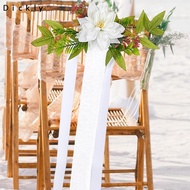 Dickly Floral Chair Back Design for Weddings, Simulated Flowers for Aisle Decoration