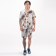 Freypv 8074 Reguler Fit Short Set M-XL Kemeja Set A