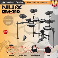Nux DM-310 Full Set Digital Electronic Drum with Bluetooth and Dual Mesh Head Basic Package (DM310)