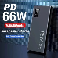 66W 100000mAh powerbank 5A Super charge powerbank 5A Powerbank vooc powerbank one plus dash/warp cha