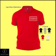 Baju Sulam BAJU HARAPAN Polo Classic T Shirt Embroidery FOR MEN &amp; WOMRN Uniform staff 100% COTTON
