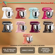 Kitchenaid 4.8L Artisan Series Tilt Head Stand Mixer - Cranberry/Red/Espresso/Black/Ice 5KSM150PSB, 