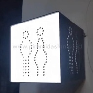 - Sign Cube Toilet Light LED Wall Signage Light