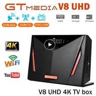 Hot Selling GTMEDIA V8 UHD TV Satellite Receiver TV Box ​DVB S2 T2 4K Ultra HD，Built In WIFI Stock In Spain CZ Media Player TV Receivers