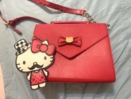Kinaz 凱蒂貓聯名款 絕版 側背包 信封包 紅色