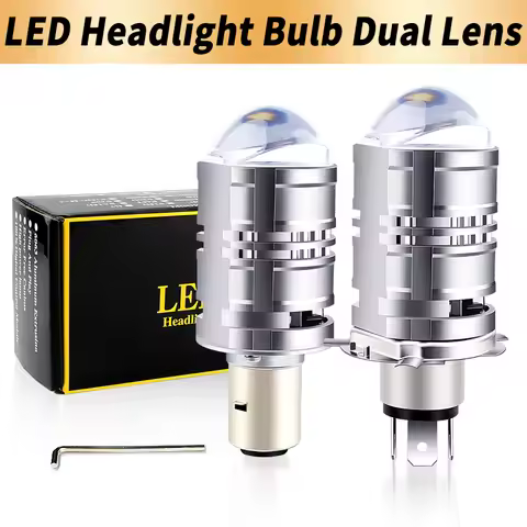 1PC H4 120W LED Headlight Bulb 20000LM Canbus For Moto H6 BA20D LED Bulb Super Bright Dual Lens Hi/L