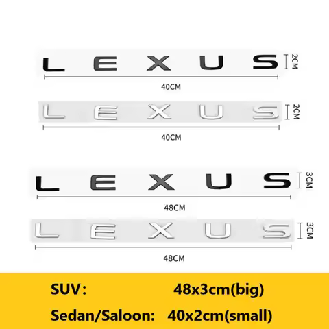5 English letter stickers Fit for Lexus NX260 RX350 GX550 CT200H IS250 CT IS LS ES NX RX UX GX GX470