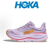 【Legit Hoka】HOKA ONE ONE Bondi 9 Running Shoes Sneaker For Women Low-top Purple White I9XE