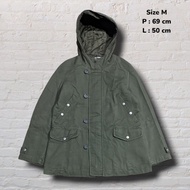 HIJAU Size M Jacket Parka Military Tasse Tasse Army Green Original Second Preloved K92