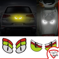 2pcs/Universal Reflective Safety Warning Motorcycle Sticker Car Reflective Sticker Car Sticker Reflective Strips  Imp Monster Eyes Auto Truck Motorcycle