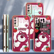 Cloud Strawberry Bear case For Huawei nova 3i 5t Y6P Y9 2019 Y9 Prime 2019 Enjoy 9S 10 PLUS A15S A35