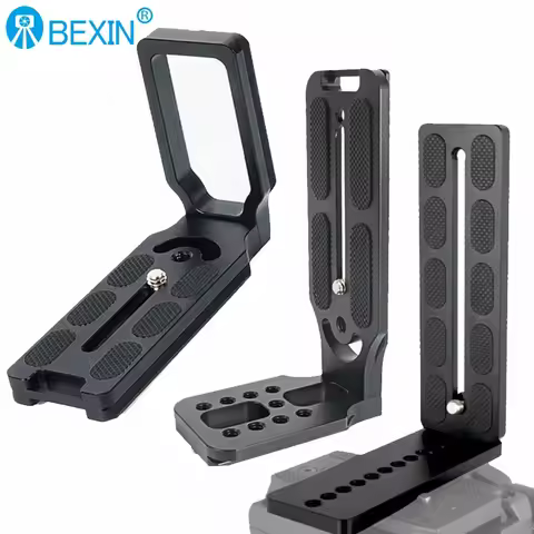 Universal Vertical Shot Quick Release L Plate Tripod Ball Head DSLR Camera Mount Bracket For Canon N