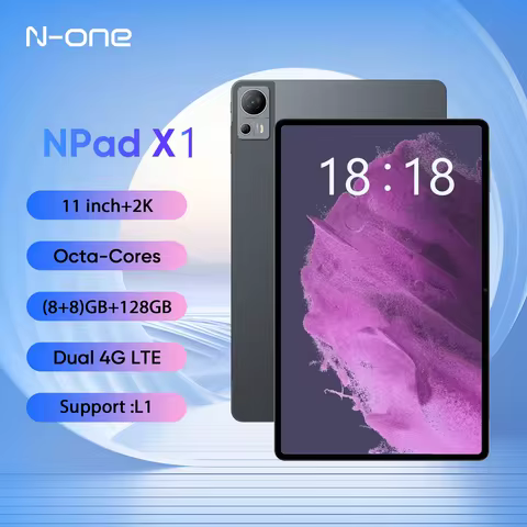 N-one NPad X1 11'' Android 13 Tablet (8+8)GB RAM 128GB ROM 2K FHD MTK G99 8+20MP+2MP Camera 18W PD F