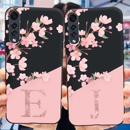 For LG Velvet Case LMG910EMW LM-G910EMW Casing Soft Black Silicone Flower Letters Phone Cover For LG Velvet 5G Bumper