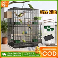 Bird Cage Parrot Cage Easy to Clean Large Bird Cage With Tray Sangkar Burung 鸟笼 鹦鹉笼 挂式