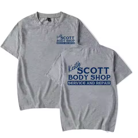 Keith Scott Body Shop T-shirt Tv Showe One Tree Hill Shirt Ravens Basketball Tee Retro 2 Side Print 