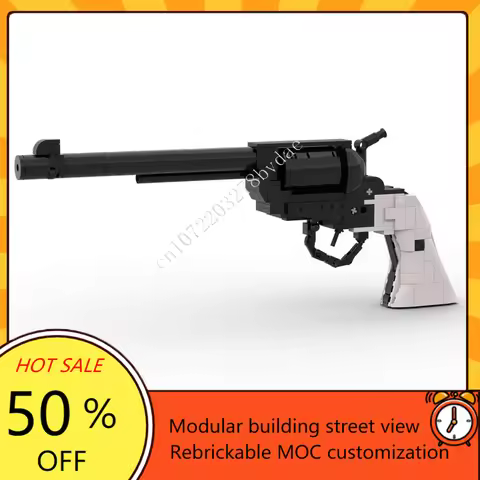 271PCS MOC City Colt SAA Model 1873 Cavalry Revolver Accessories Home Assembly Technical DIY Sets Fr