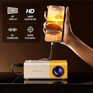 1 ชิ้น YG300 มินิโปรเจคเตอร์, รองรับ 720P HD, 1080P การแชร์หน้าจอไร้สาย, หลอดไฟ LED, จอแสดงผล 80 นิ้