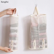 FF  Large Capaci Hanging Storage Bag For Socks Underwear Shorts Net Pocket Organizer Wall Mounted Be
