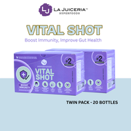 La Juiceria Superfoods Vital Shot Immunity Twin Pack (20 Bottles) - Ginger Lemon Honey Health Shot |