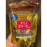 พร้อมส่ง EXP 8/25 ของแท้ นำเข้าเอง Meiji Amino Collagen Premium 28 วัน (สูตรพรีเมี่ยม-ซองทอง)