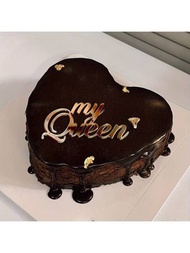 壓克力女王生日蛋糕頂部裝飾,蛋糕裝飾插件,適用於生日、婚禮、派對、家庭聚會、女孩、情人節、母親節主題禮品給蛋糕裝飾