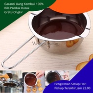 WW Panci Leleh Coklat Anti Karat Melting Milk Saos Cake Stainless Wadah Keju Melelehkan Butter Murah