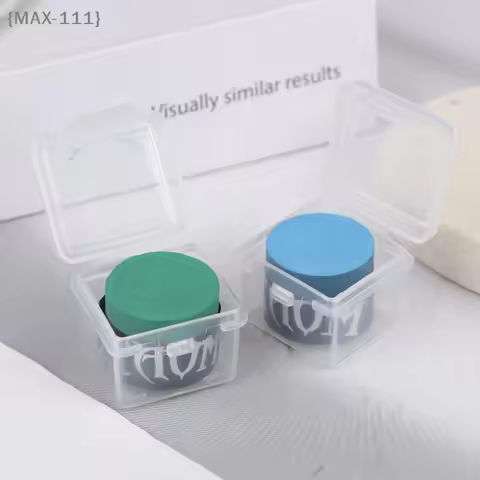 【F2-MAX-111】Pool Cue Chalk with Storage Box - 1Pc Non-Slip Easy Powder for Billiards & Snooker, Conv