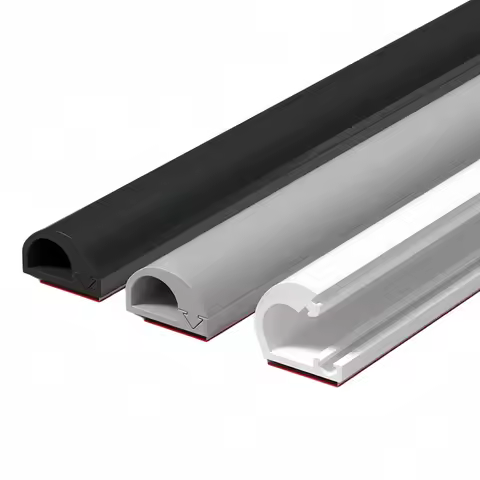 1PC PVC Wire Cord Cover Floor Cable Organizer Fixture Self Adhesive PVC Sleeve Cable Management in O