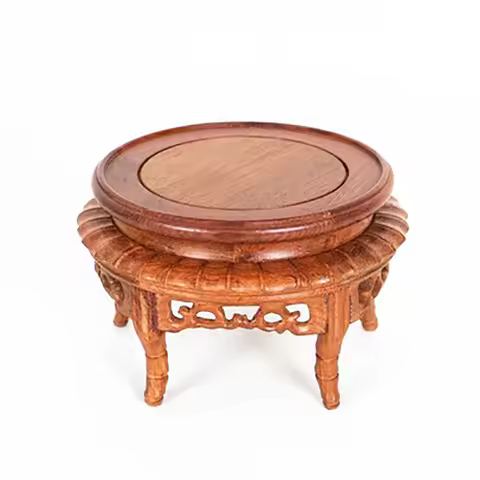 Mahogany Carving Pear Handmade Flower Table, Tea Pot, Strange Stone, Jade Vase, Fragrant Table, Mini