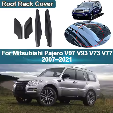 For Mitsubishi Pajero V97 V93 V73 V77 2007~2021 Montero Shogun Cross Rails Side Bars Roof Rack Lugga