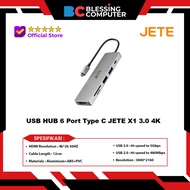 USB HUB 6 Port Type C JETE X1 3.0 4K