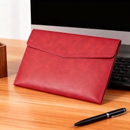Professional PU Leather File Organiser For A4 Papers With Snaps Button Fastener Waterproof Protectio