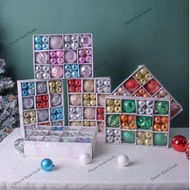 Set of 54 E76 Balls Mixed in Many Colors for Christmas Tree Decoration