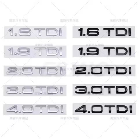 3D 1.6 1.9 2.0 3.0 4.0 TDI Car Trunk ABS Badge Emblem Rear Tailgate Fender Door Adhesive Badge for A