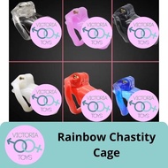 RAINBOW CHASTITY CAGE LOCK A COCK