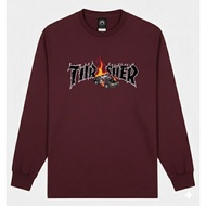 Thrasher Cop Car Logo Crew Neck- Marron