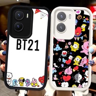 Z-45 BT21 cute White Black Case Casing for VIVO Y33S Y01 Y33E Y55 Y75 5G Case
