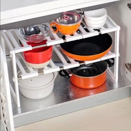 Modern 2-tier kitchen sink rack, multi-purpose kitchen additional rack, pan rack, additional drawer 