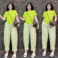 SET ÁO ĐÍNH NƠ QUẦN BAGGY - HN CLOSET