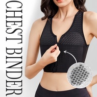 Janest  Bandage Chest Binder  Front Zipper  Breathable Breast Binder Plus Size Tomboy Women Binder B