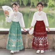 Hanfu Girls Ancient Costume Hanfu Suit Little Girl Thin New Chinese Children Children Clothing Ming 