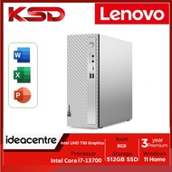Lenovo IdeaCentre 3 07IRB8 (Intel i5 / i7-13th | 8GB RAM | 512GB SSD | Intel UHD | Windows 11 + Ms O
