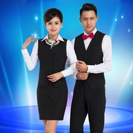Hotel Western Restaurant Waiter Long-Sleeved Vest Bar Male Bartender Overalls Female Duke Official C