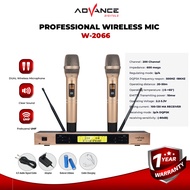 Advance Mic Wireless W-2066 UHF Digital Microphone System Jarak 30m