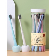toothbrush Wheat Straw Toothbrush 12 Barrels Soft Bristle Filament Adult Household Men Women Bamboo 